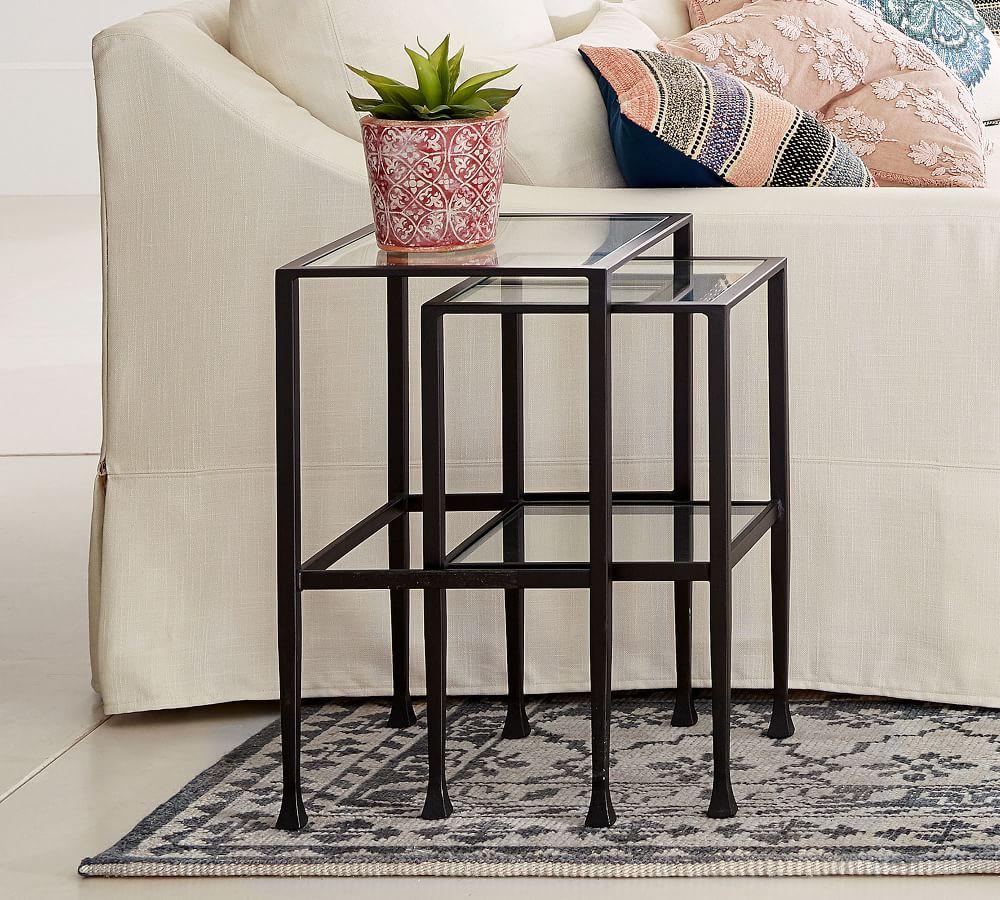 pottery barn end tables